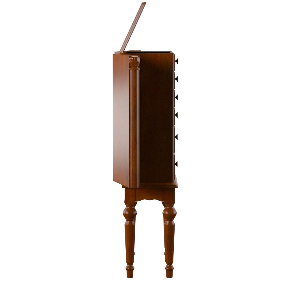 Deep Cherry-Finish Jewelry Armoire