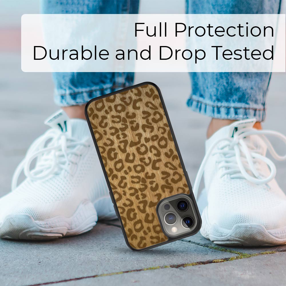 Cheetah Print Wooden Phone Case