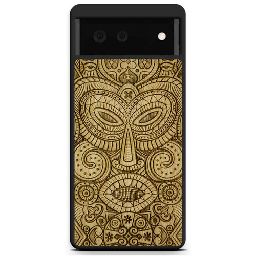 "Tribal Mask" Wooden Phone Case