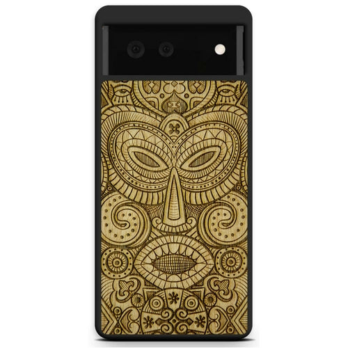 "Tribal Mask" Wooden Phone Case