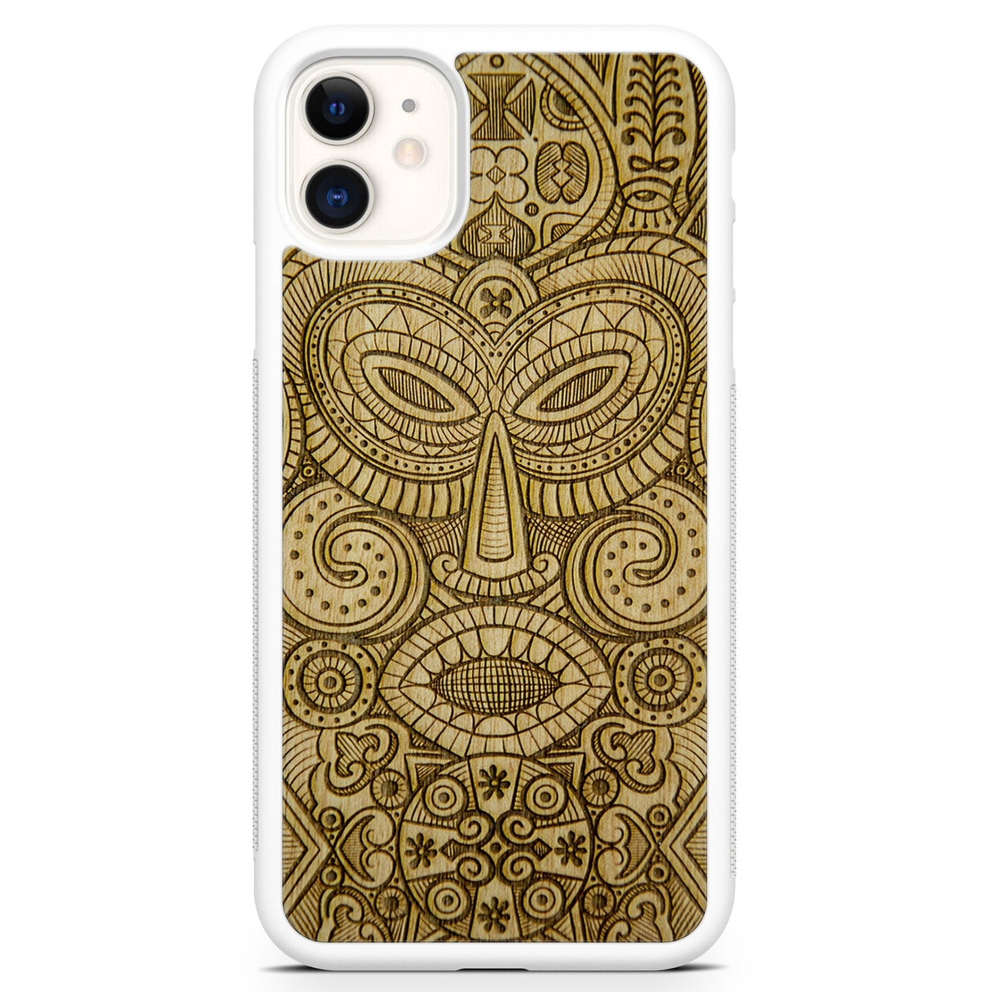 "Tribal Mask" Wooden Phone Case