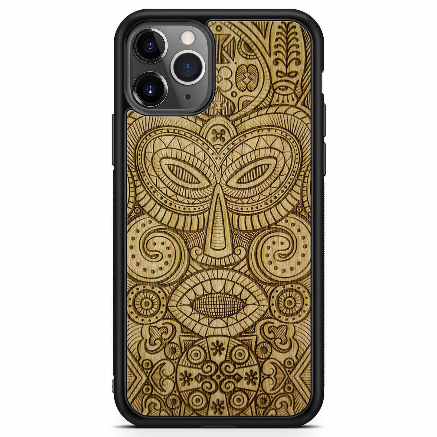 "Tribal Mask" Wooden Phone Case