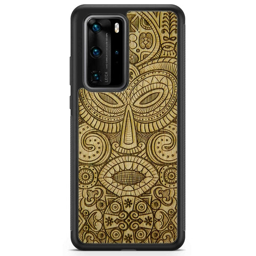 "Tribal Mask" Wooden Phone Case