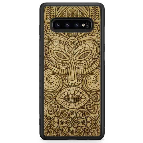 "Tribal Mask" Wooden Phone Case