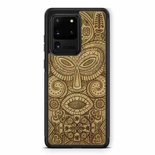 "Tribal Mask" Wooden Phone Case