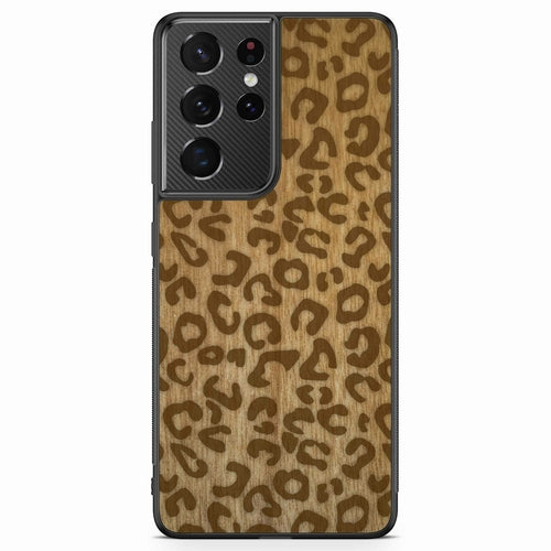 Cheetah Print Wooden Phone Case