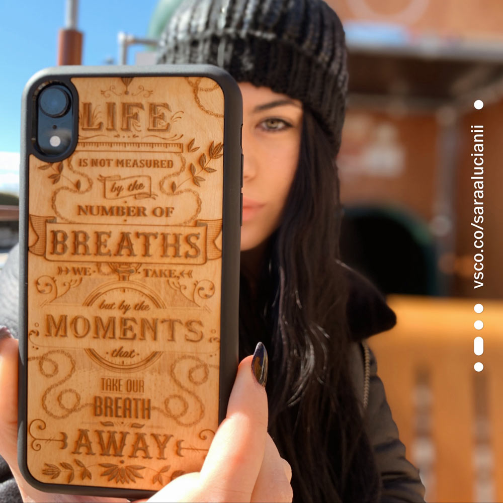"The Meaning of Life" Wooden Phone Case