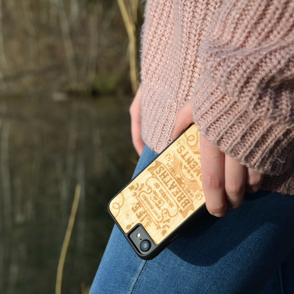 "The Meaning of Life" Wooden Phone Case