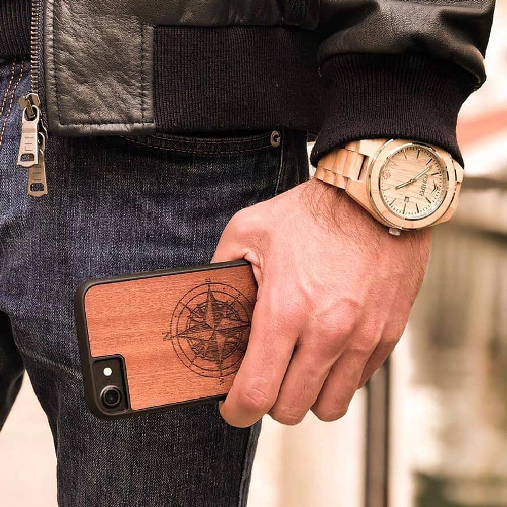 "Compass" Wooden Phone Case