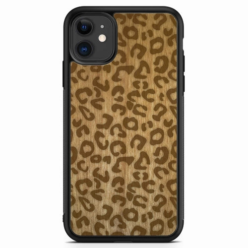 Cheetah Print Wooden Phone Case