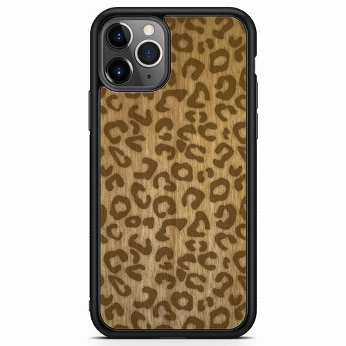 Cheetah Print Wooden Phone Case