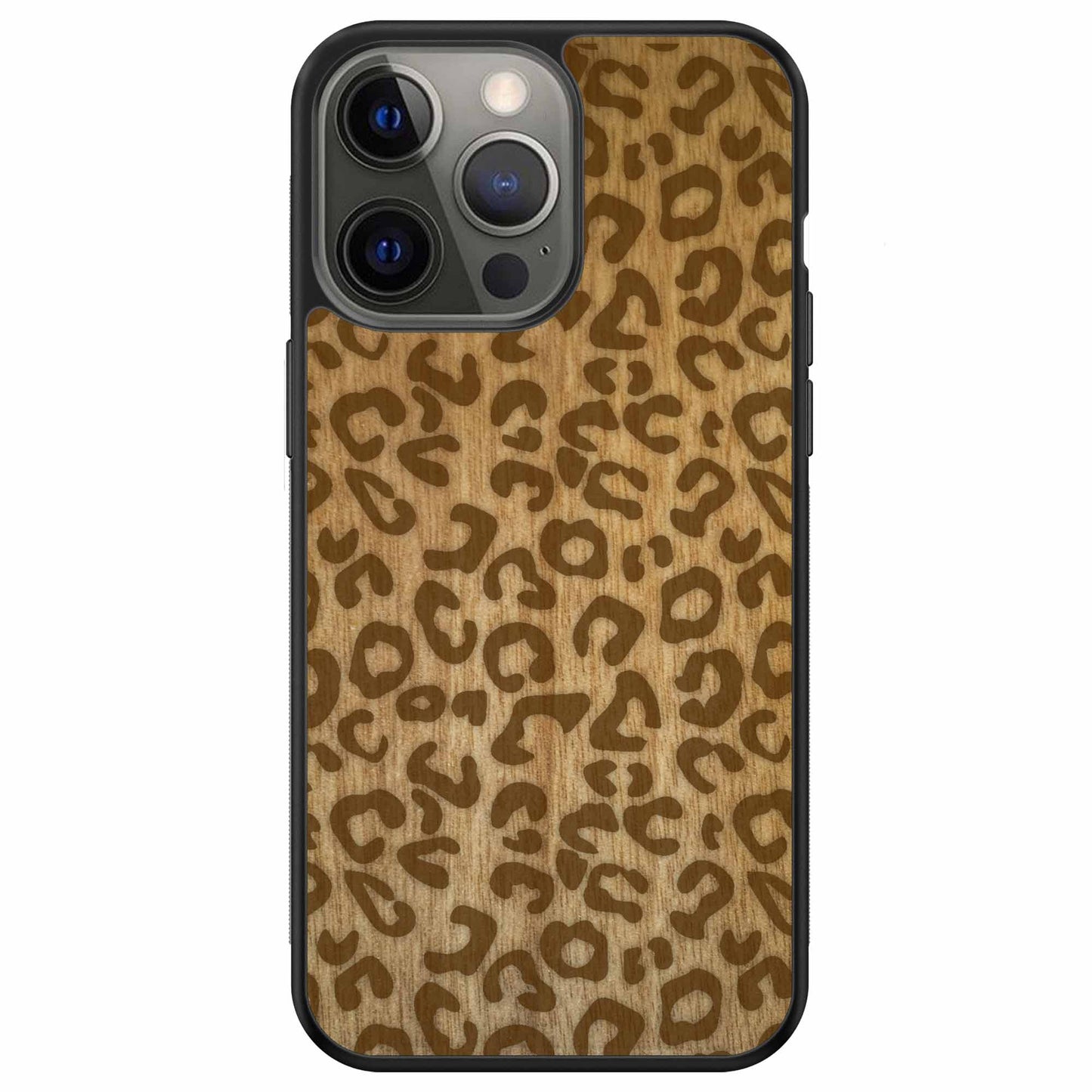 Cheetah Print Wooden Phone Case