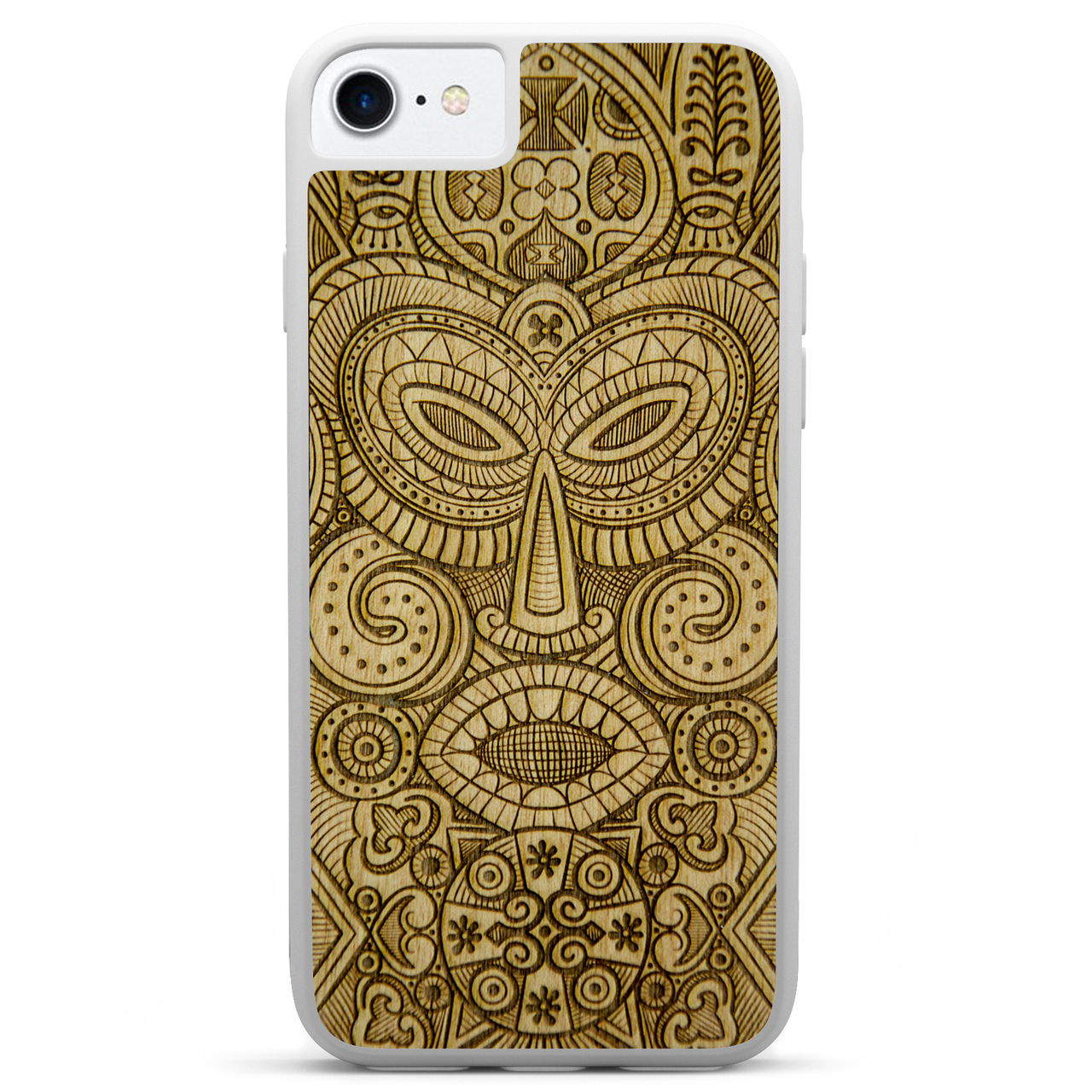 "Tribal Mask" Wooden Phone Case