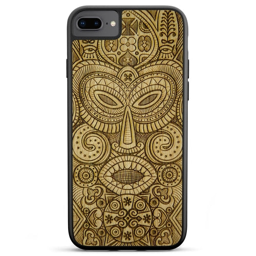 "Tribal Mask" Wooden Phone Case