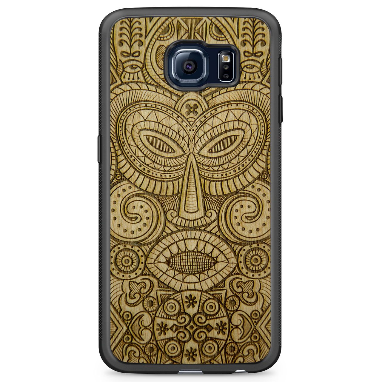 "Tribal Mask" Wooden Phone Case