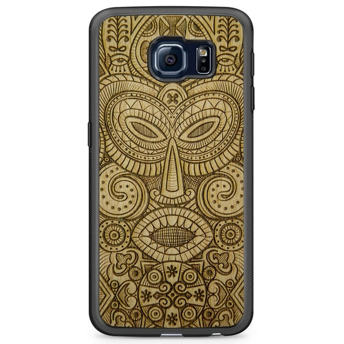 "Tribal Mask" Wooden Phone Case