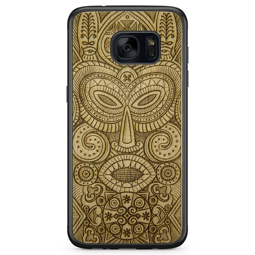"Tribal Mask" Wooden Phone Case