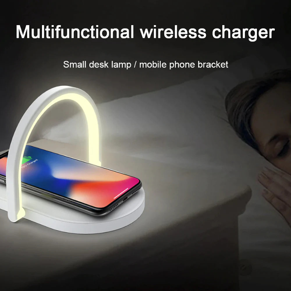 Multi-Function Wireless Phone Charger With Adjustable LED Light