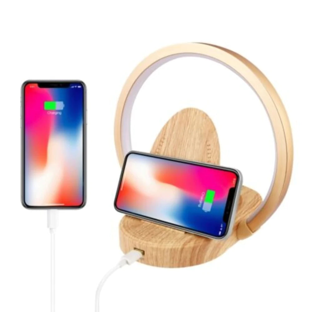 LED Desk Lamp with Built-in 15W Wireless Smartphone Charger