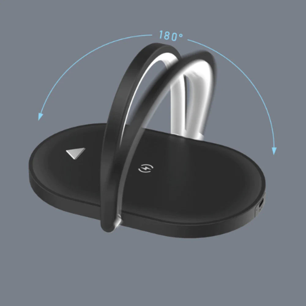Multi-Function Wireless Phone Charger With Adjustable LED Light