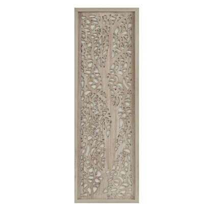 Laurel Branches Carved Wooden Wall Panel Home Décor (Natural Tone)