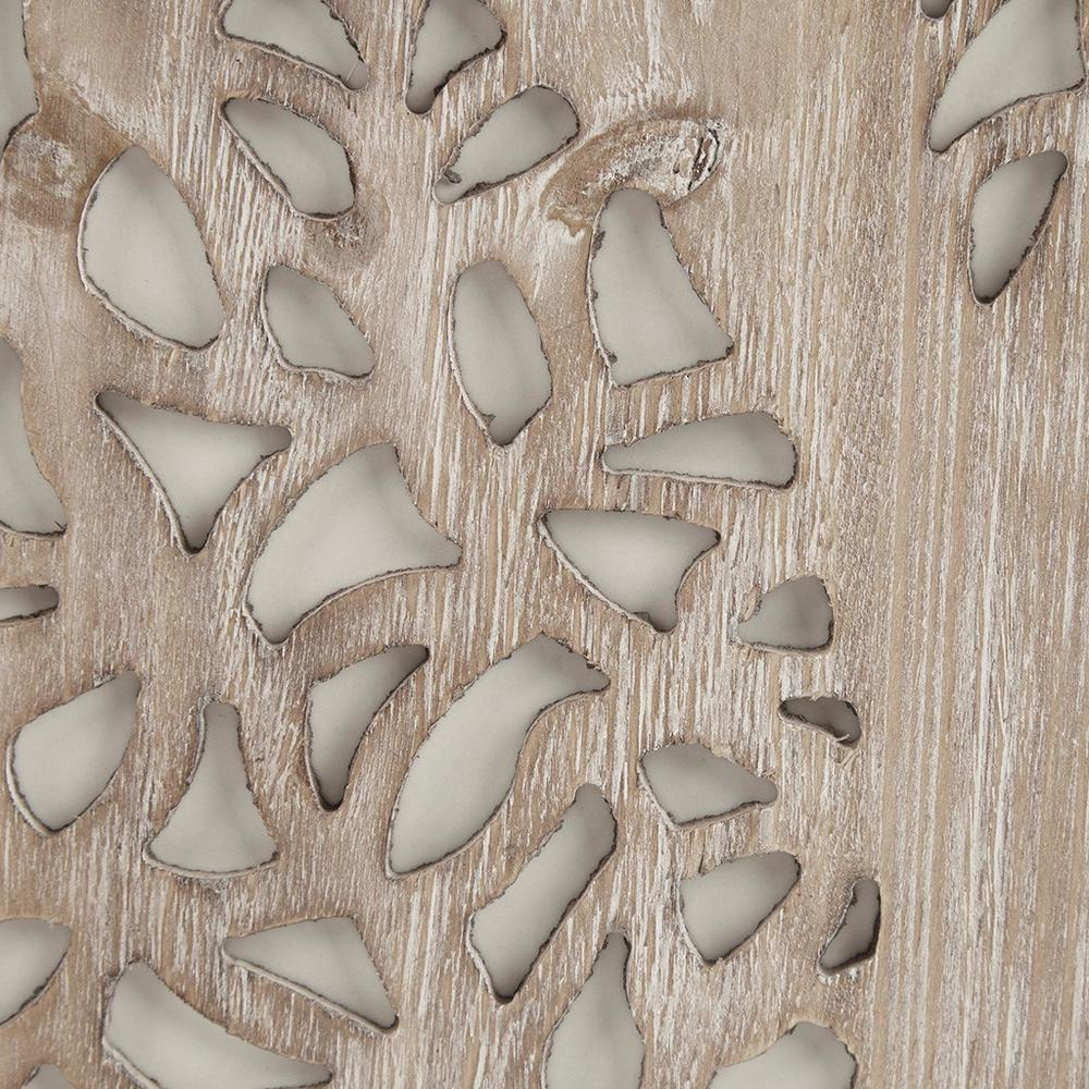 Laurel Branches Carved Wooden Wall Panel Home Décor (Natural Tone)