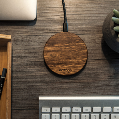 15W Fast Wireless Charger (Zebra Wood)