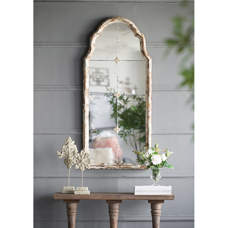 Large Cream & Gold Framed Wall Mirror