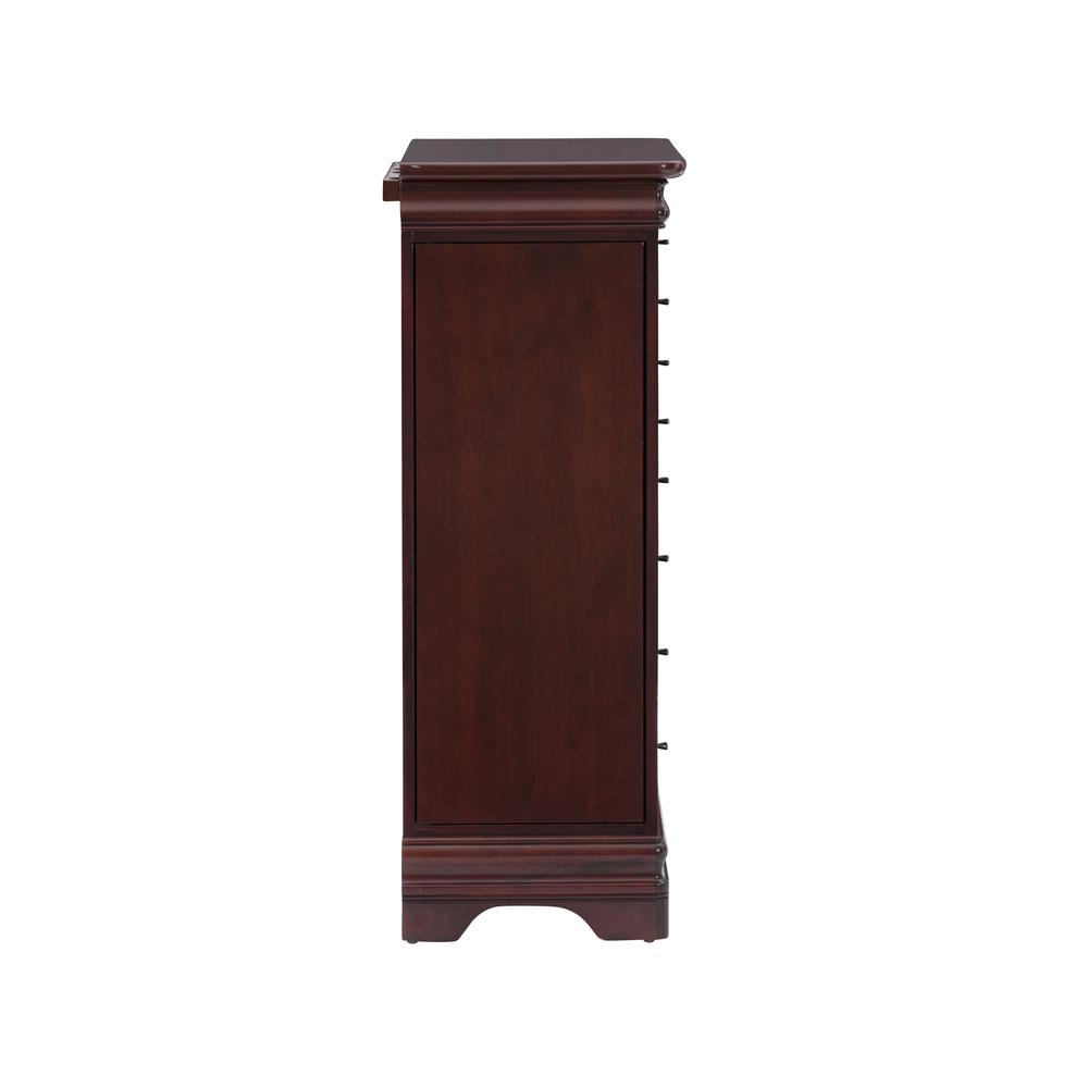 Louis Philippe-Style Marquis Cherry-Finish Jewelry Armoire