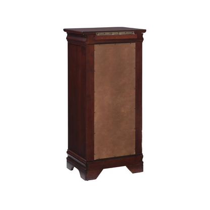 Louis Philippe-Style Marquis Cherry-Finish Jewelry Armoire