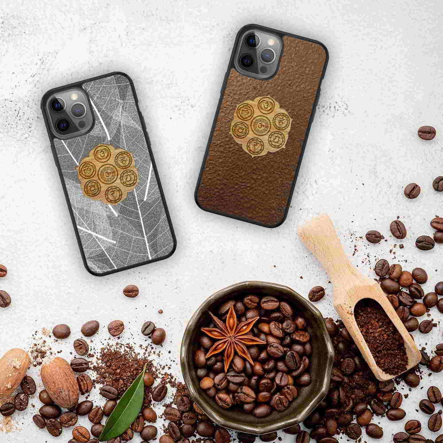 COFFEE AROMA - "The 7 Chakra Symbols" - iPhone/Google/Samsung Phone Case