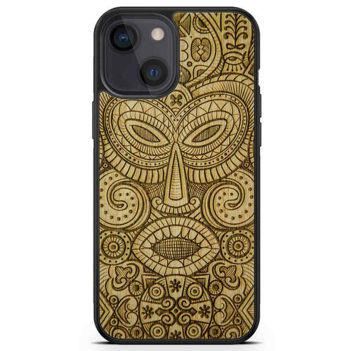 "Tribal Mask" Wooden Phone Case