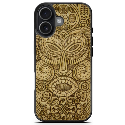 "Tribal Mask" Wooden Phone Case