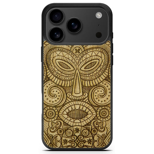 "Tribal Mask" Wooden Phone Case