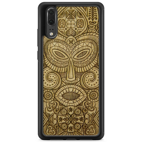 "Tribal Mask" Wooden Phone Case