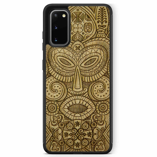 "Tribal Mask" Wooden Phone Case