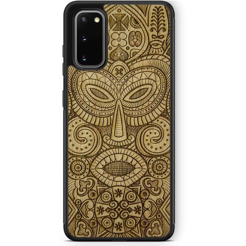 "Tribal Mask" Wooden Phone Case