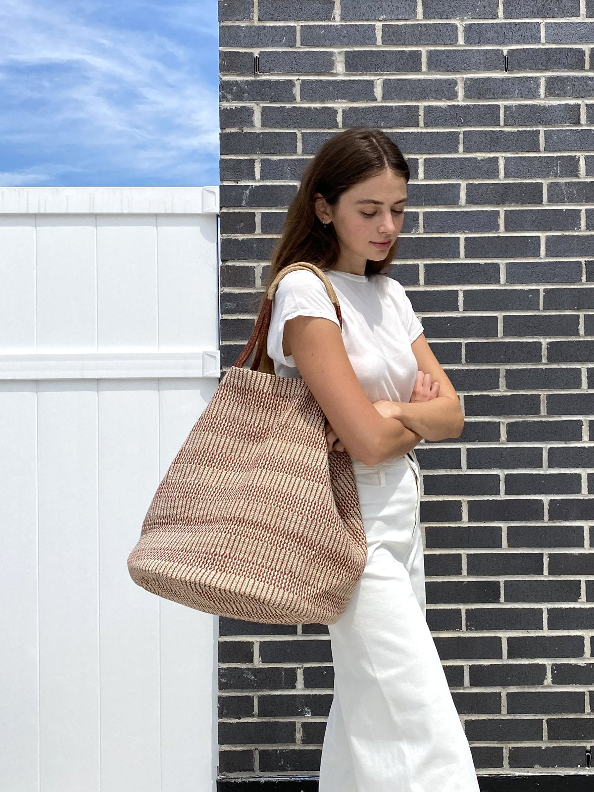 Brown Shoulder Tote & Daily Bag / Travel Bag / Overnight Bag