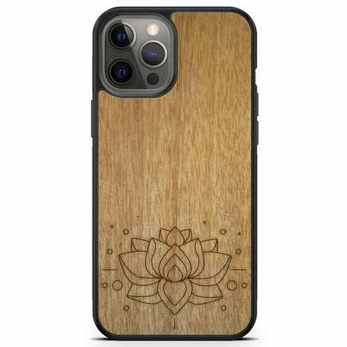 "Lotus Flower" Wooden Phone Case