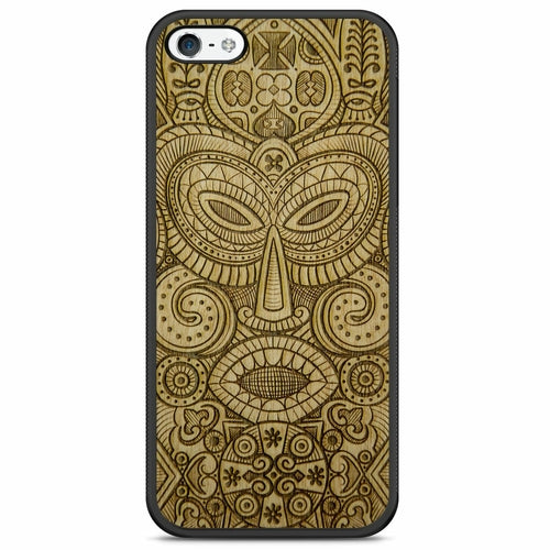 "Tribal Mask" Wooden Phone Case