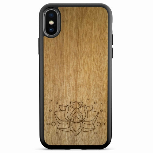 "Lotus Flower" Wooden Phone Case