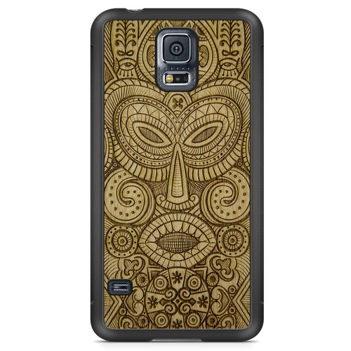 "Tribal Mask" Wooden Phone Case