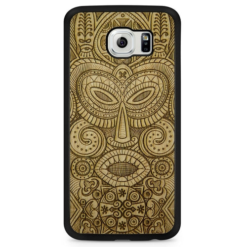 "Tribal Mask" Wooden Phone Case