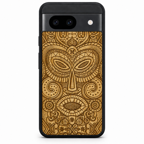 "Tribal Mask" Wooden Phone Case