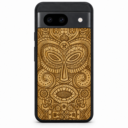 "Tribal Mask" Wooden Phone Case