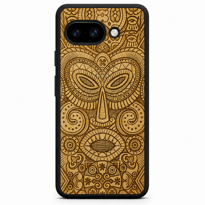 "Tribal Mask" Wooden Phone Case