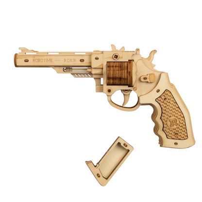 3D Wooden Puzzle - Rubber Band Revolver Building Kit