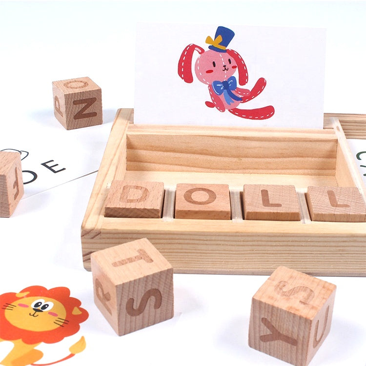 Learning Words with Wooden Blocks