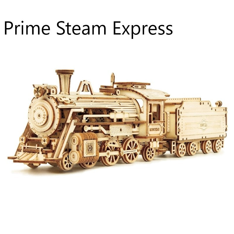 3D Wooden Puzzle - Heavy Truck, Grand Prix Car, Steam Train, Army Jeep