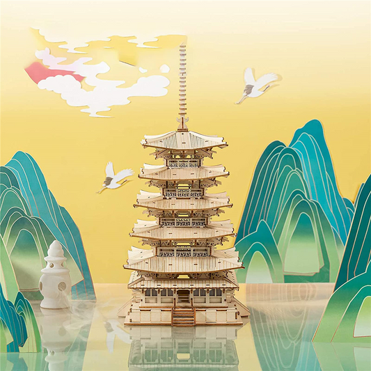 3D Wooden Puzzle - Japanese Pagoda Temple